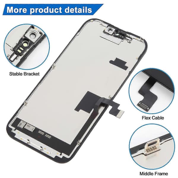 For iPhone 16 Pro HD incell LCD-skjerm 2025