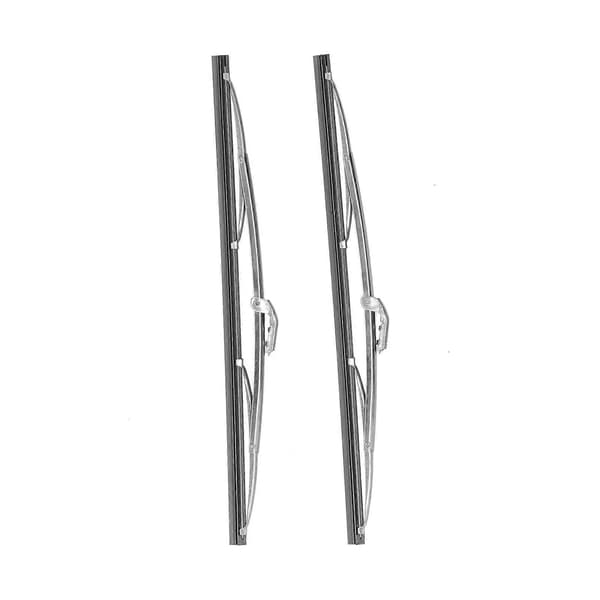 12in/30.48cm Forrude Vinduesviskerblade Rustfrit Stål Poleret Sølv Universal til Bil