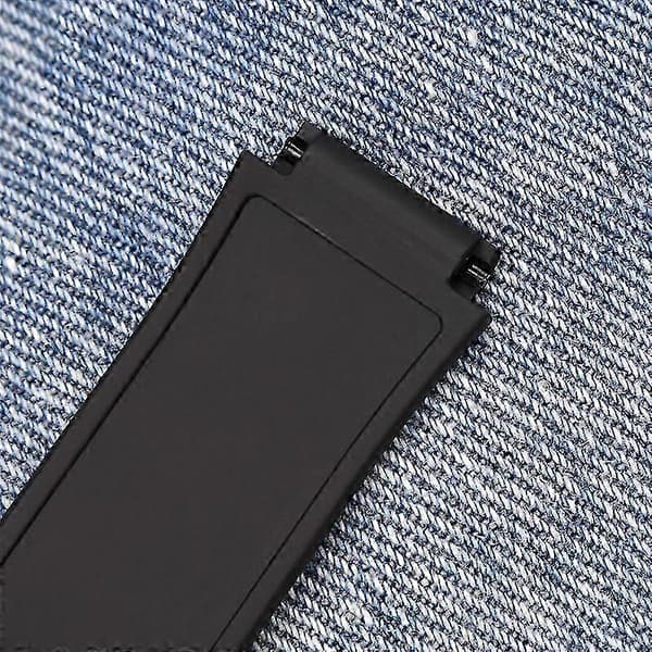 16MM urrem til CASIO MQ-24 MQ-59 elektronisk ur TPU erstatningsrem Black-Silver Buckle
