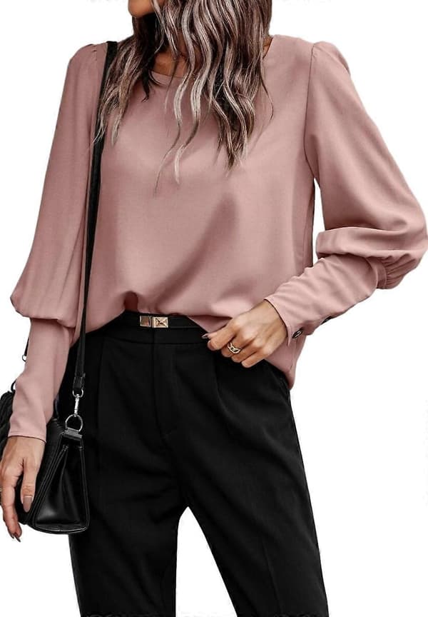 Damebluser, elegant skjortebluse, chiffonbluse, forretningstopp
