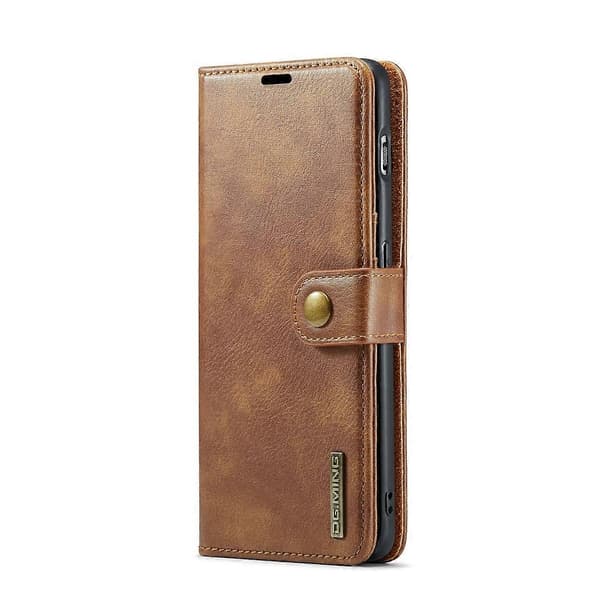 DG.MING Crazy Horse Tekstur Avtakbart Magnetisk Skinnveske [DB] Brun Brown For OnePlus 11