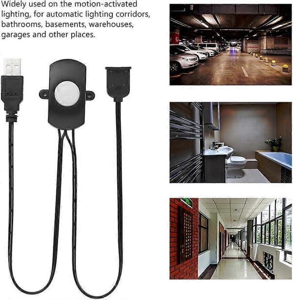 Tilstedeværelsesdetektor til gør-det-selv LED-belysning Mini PIR-bevægelsessensor PIR infrarød bevægelsessensor med USB-interface