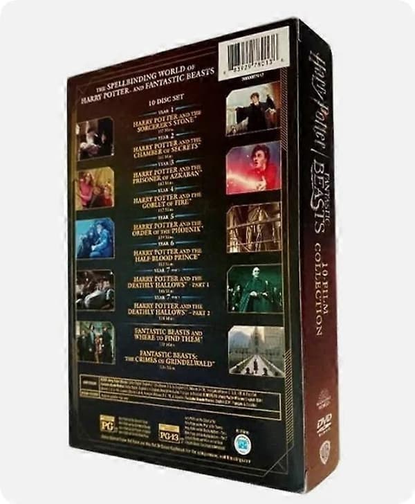 Wizarding World 10 Film Collection - Harry Potter Fantastic Beasts DVD engelsk version