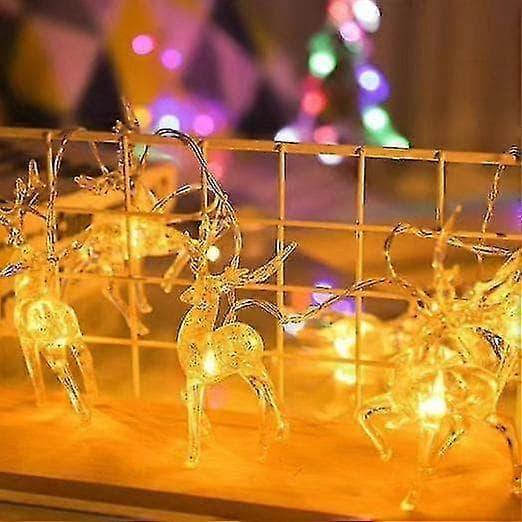 Älg LED-ljusslinga julbelysning Älg LED-lampor warm 1.5m