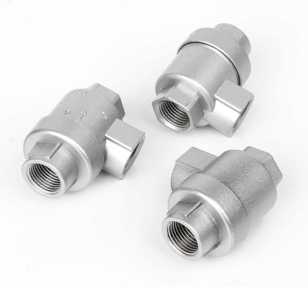 5 x Sølv BQE-04 1/2\" Luft Hurtigutløpsventil Pneumatisk enveis Aluminium