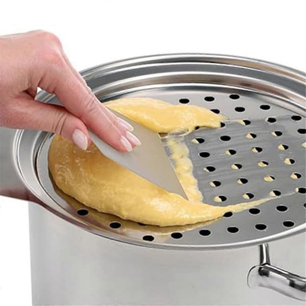 Spaetzle-lokk i rustfritt stål med skrape Tradisjonell tysk eggnuddelmaskin Pannegryte Spaghett