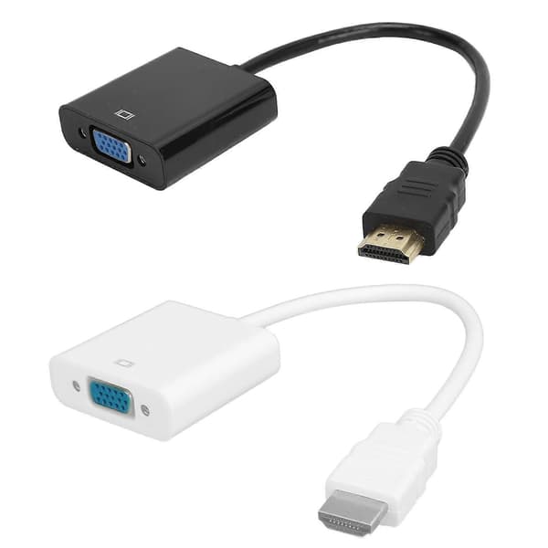 HD Multimedia Interface til VGA-adapterkonverterkabel til computer, bærbar computer, skærm, projektor