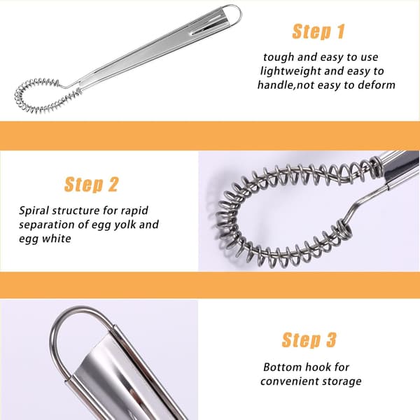 2-pack Mini Whisk Hand Small Hand Whisk Handheld Small Egg Beater Whisk Manual Hand Whisk for Coffee Sauce Milk Mixing