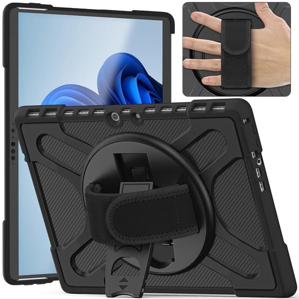 TPU + PC nettbrettdeksel for Microsoft Surface Pro 8 Black