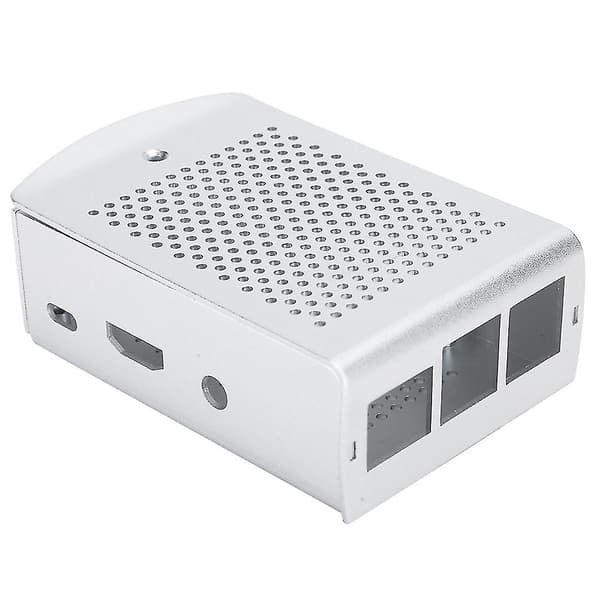 Aluminiumslegeringskabinet til Raspberry Pi 3 b 2B bundkort kølende beskyttelsesboks sølv