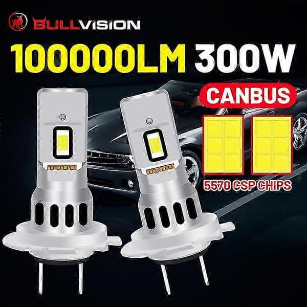 100000LM H7 LED-lys til lastbiler 24V Canbus-kompatible 6000K Cold White