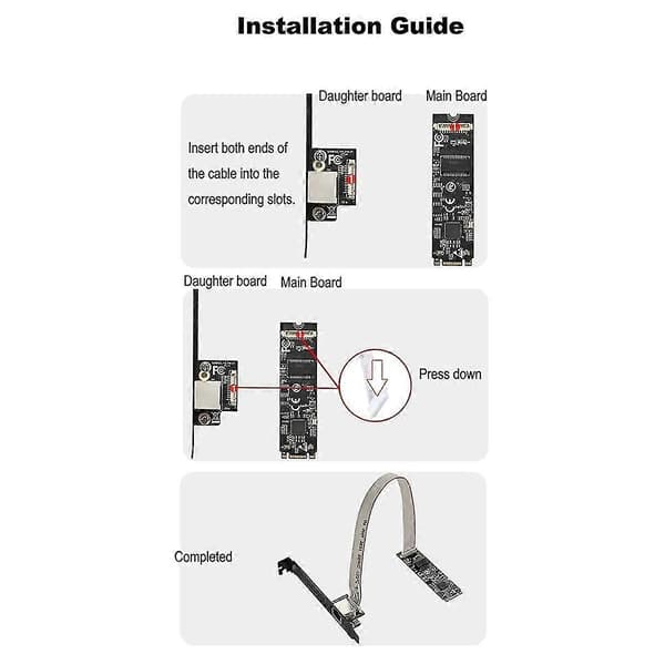 M.2 til 5G netværkskort Realtek RTL8126 Chip PXE Diskless Boot E-Sports Game Netværkskort Kablet RJ45 LAN Controller Kort Black