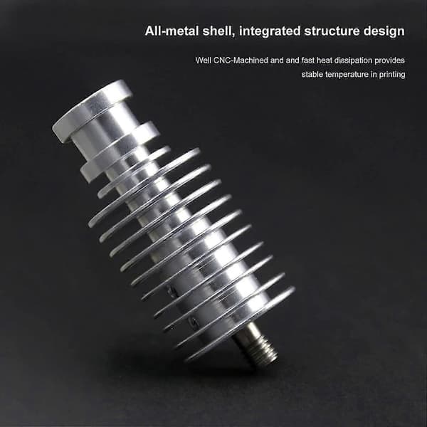 3D-printer Hotend 12V med 2 stk. herdede stål 0,4 mm dyser for E3D V6 ekstruder reservedeler