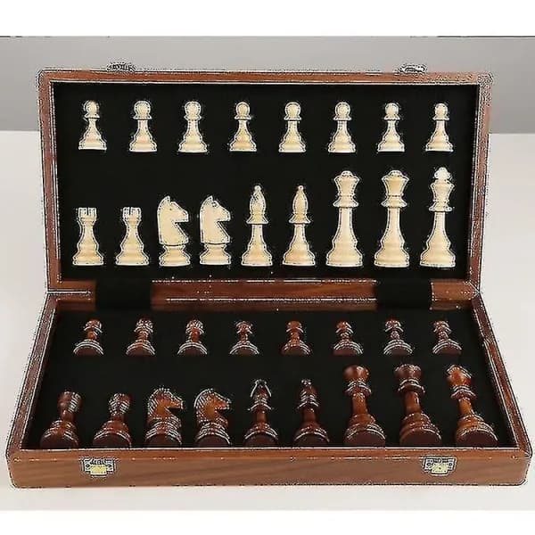 [13R]Foldable Wooden Chess Board 39 cm (,), kuolu