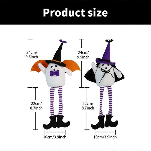 [13R] Halloween Langbenet Heksehat Dukkevedhæng