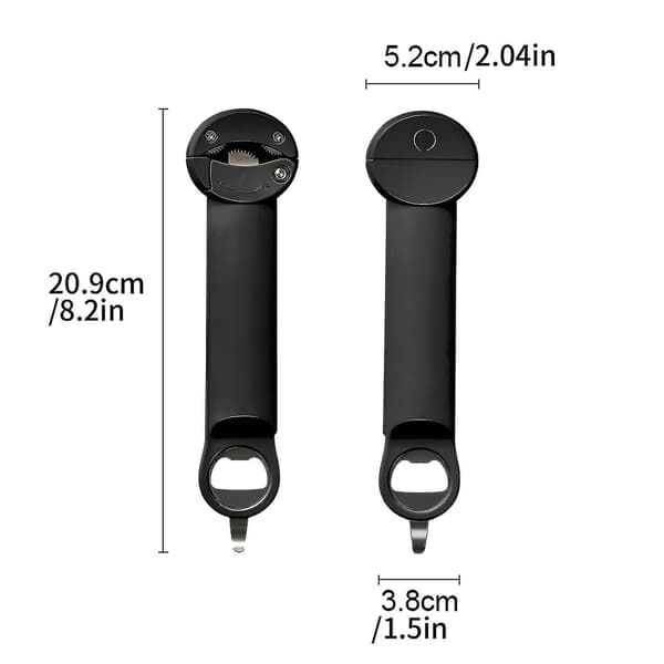 Monitoiminen sisäänvedettävä pullonavaaja Black
