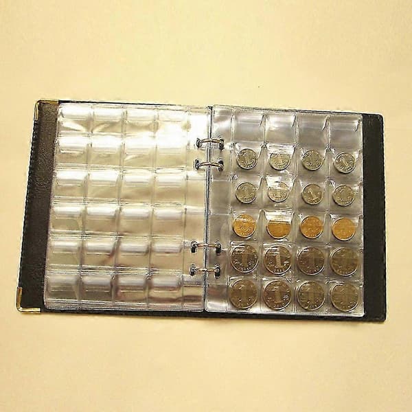 Møntsamleralbum med 480 lommer til opbevaring Multicolor