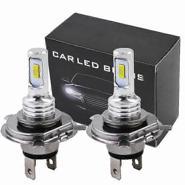 H4 9003 HB2 LED Strålkastarlampor Kit Helljus Halvljus Stark 35W 4000LM 6000K Vit Silver