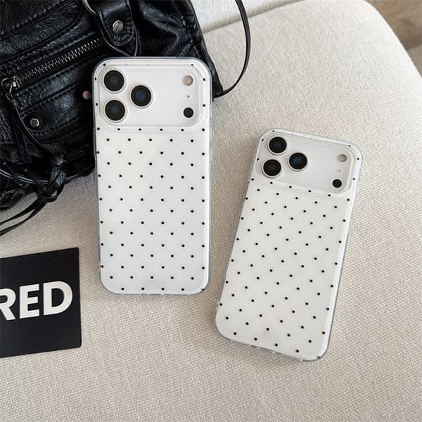 Kaksikerroksinen pilkullinen puhelinkotelo iPhone 13 Pro