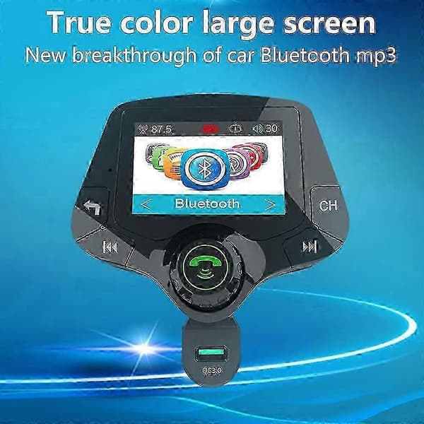 USB-lading DAB/DAB+ adapter til bil, 2\" skjerm DAB digitalradio Bluetooth