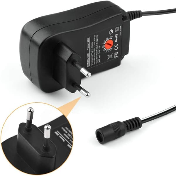 3V-12V 2.1A AC/DC Adapter Justerbar Strømforsyning Universal Ladeadapter til LED-lampe Strip CCTV