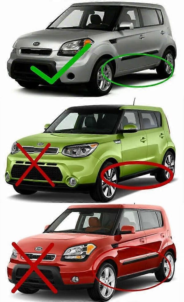 Originale stænklapper for og bagskærme til 2009-2014 Kia Soul