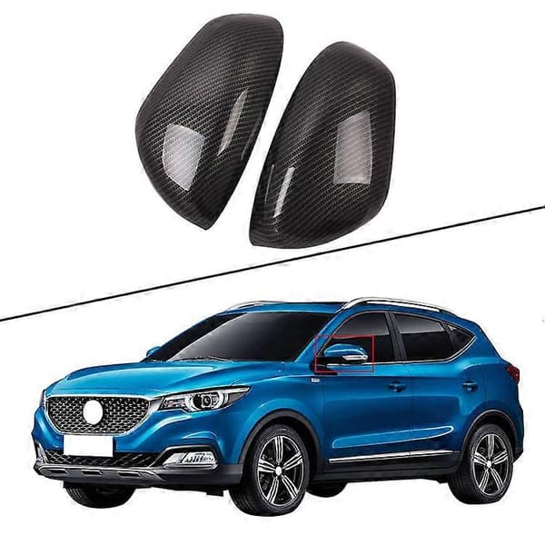 for 2017-2020 MG ZS Karbonfiber ABS Side Bakspeil Deksel Trim Stripe Tilbehør Carbon fiber pattern