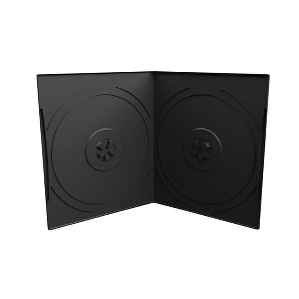DVD-etui - MediaRange - BOX10-2 - 50-pakning - Svart - 7 mm Svart Plast