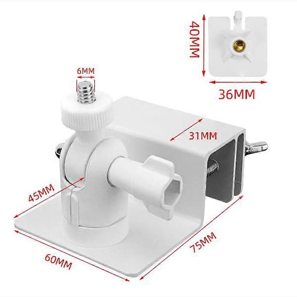 2 stk universell solcellepanel takrennefeste, hvit justerbar aluminiumslegeringsbrakett for sikkerhetskameraer og solcellepaneler White
