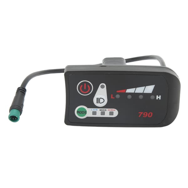 Electric Bicycle LED Power Display Panel Electric Bicycle Modification Display Meter with Waterproof 5P Male Connector for 22.2mm Handlebars 24V