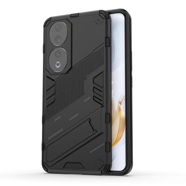 Honor 90 Punk Armor PC + TPU -puhelinkotelo pidikkeellä Black