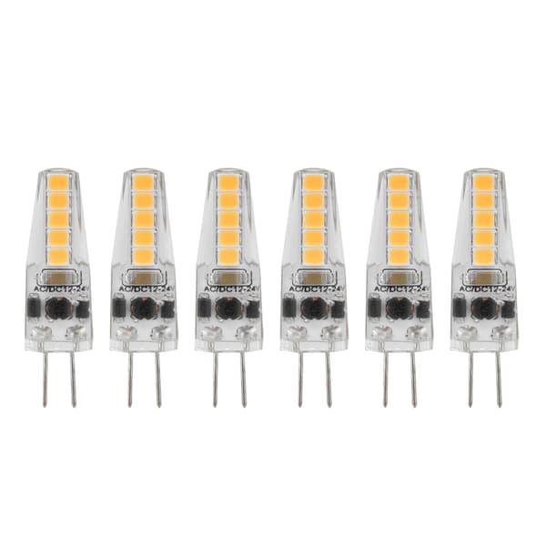 10-pack G4 LED Dimmable Bulbs 2W Bi-pin Base Warm White 3000K Compatible with Chandelier, Ceiling Light, Table Lamp AC 12-24V