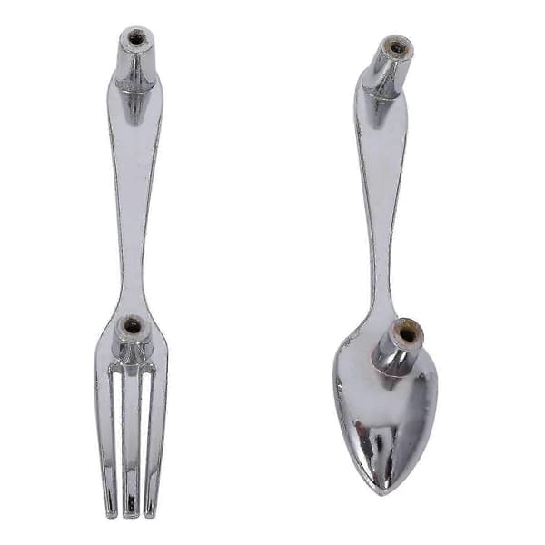 3 pcs Silver Kitchen Cabinet Drawer Handles Knobs (Knife Fork Spoon)