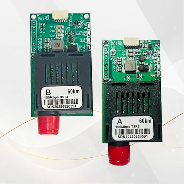 60KM TTL Optisk Transceiver Modul TX+RX Optisk Transceiver CRSF/UART/SUBS FC Port Optisk Terminaludstyr