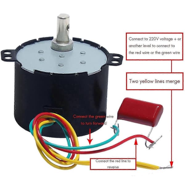 50KTYZ Permanent Magnet Synkronmotor AC 220V 6-10W Miniatyr