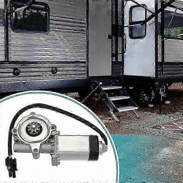 Replacement Motor for RV Step 300-1406 Compatible with RVs -Z Black  Silver