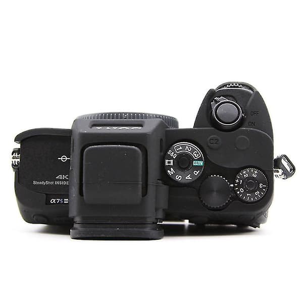 Kompatibel med Sony A7S III /ILCE-7SM3/A1 kamera anti-fall silikonfodral mjukt skyddsfodral-gul Black Style E