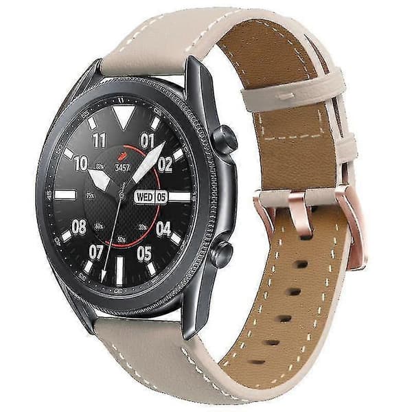 [13]Til Garmin Forerunner 265S/255S/Venu 2S Urrem 18mm Ægte Læderrem - hao