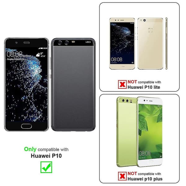 Huawei P10 mobiltelefonfodral - med kortfack och stativfunktion PHANTOM BLACK P10