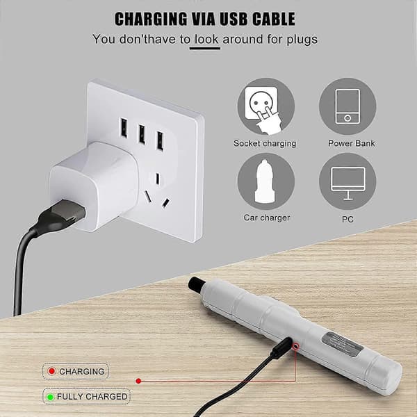 Electric Screwdriver 3.6V Small Cordless Screwdriver, USB Fast Charging Screwdriver Set, Pen-sized Mini Screwdriver White