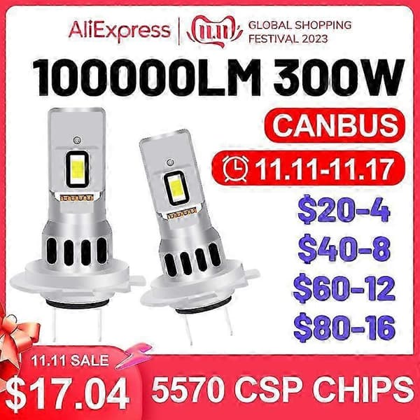 100000LM H7 LED-lys til lastbiler 24V Canbus-kompatible 6000K Cold White