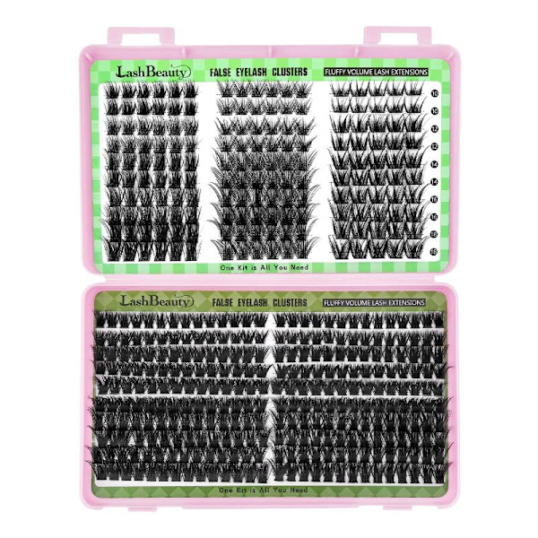 DIY Eyelash Extension Kit Individual Lashes Cluster D Curl Lash Clusters