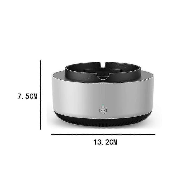 Air Purifying Ashtray, Smokeless 2-in-1 Design with Refreshing Function GrayBlack