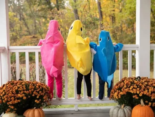 Hajdrakt for barn Halloween Cosplay Kostyme 100 cm - blå blue 90cm