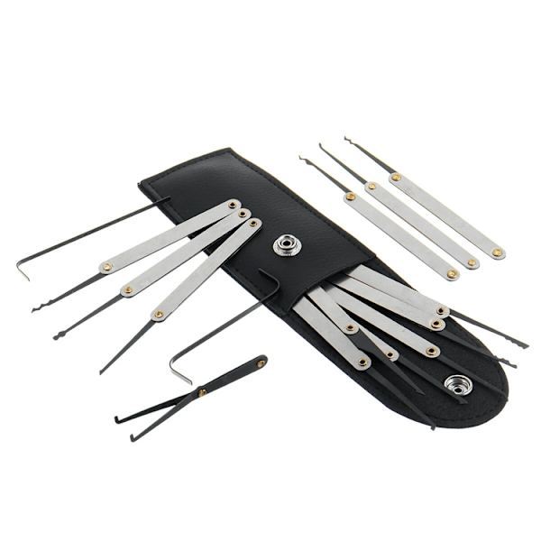 Transparent training lock / practice lock with locksmith tools - 19 pieces