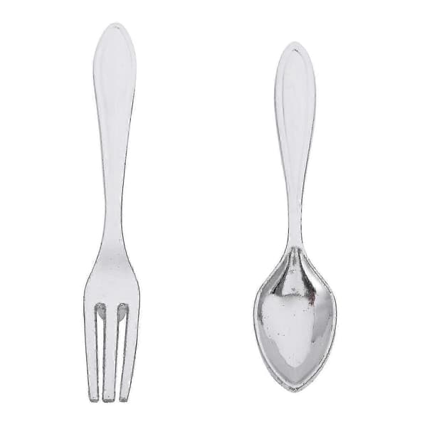 3 pcs Silver Kitchen Cabinet Drawer Handles Knobs (Knife Fork Spoon)