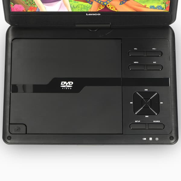 Portable 10-inch DVD Player with USB and Headphone Mount Svart 10