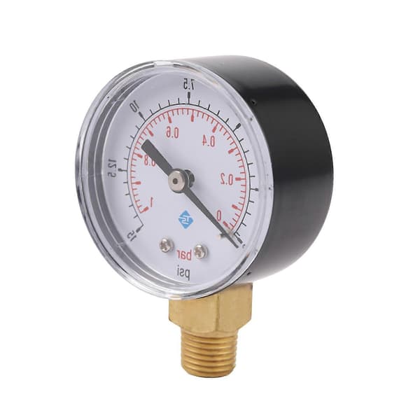 0-1bar 50mm Vandtryk Måler 1/4 Tomme NPT Gevind Manometer -50-15psi
