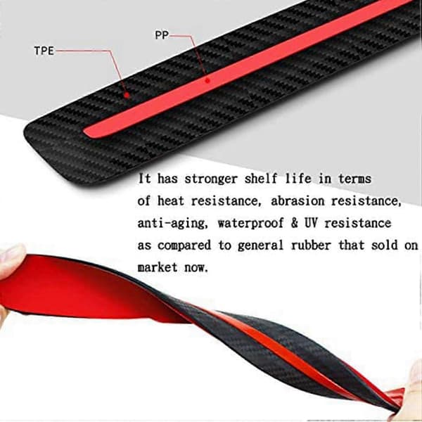 2-pack universell antikollisionslapp stötfångarskyddslist repskydd stötfångarskydd för bil black  red