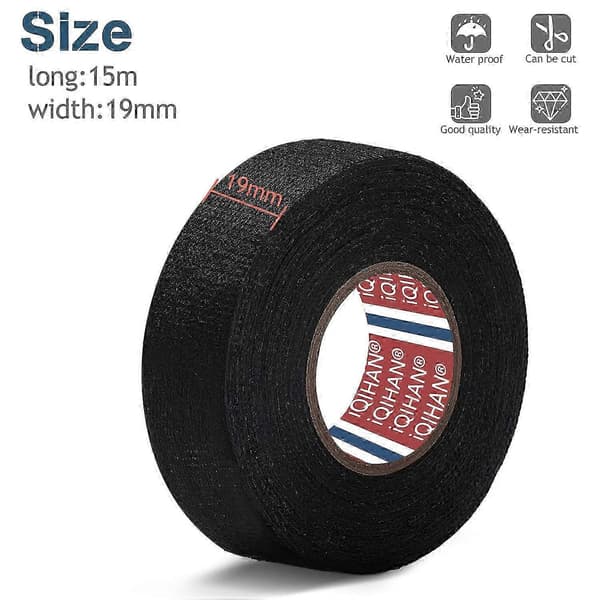 6 rullar färgad isoleringstejp, 16 mm bred, 10 m per rulle, multifunktionell